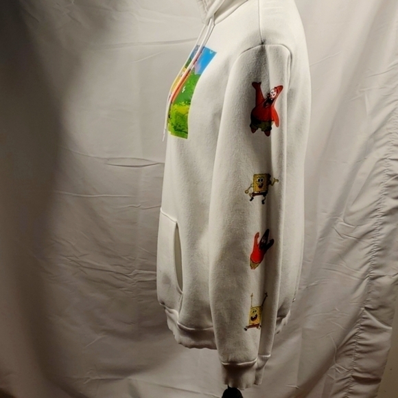 Nickelodeon SpongeBob Squarepants White Hoodie Size Small - Picture 4 of 9